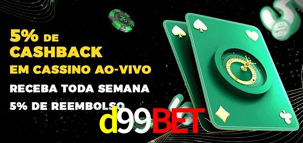 Promoções do cassino ao Vivo d99bet
